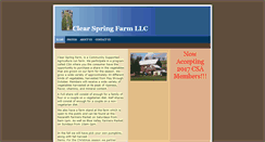 Desktop Screenshot of clearspringfarm.net